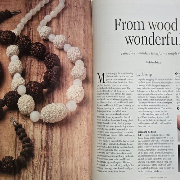 Bead And Button Magazine June 2001 Projects For Fashionable Jewelry And Accessor - Picture 16 of 16